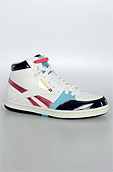 REE Reebok
                          The Court Victory Pump Sneaker in White &amp; Blue