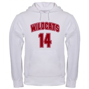 Cheer for East High School Wildcats’ Troy Bolton (jersey number 14) with this comfy High School Musical sweatshirt.