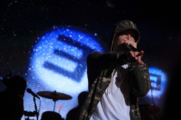 Eminem concert at G-Shock 30th Anniversary Party at Basketball City Pier 36